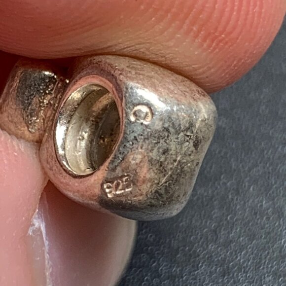 VTG Solid Sterling Silver 925 Animal Paw Print Slide Charm Size 0.5" Length - Picture 4 of 9